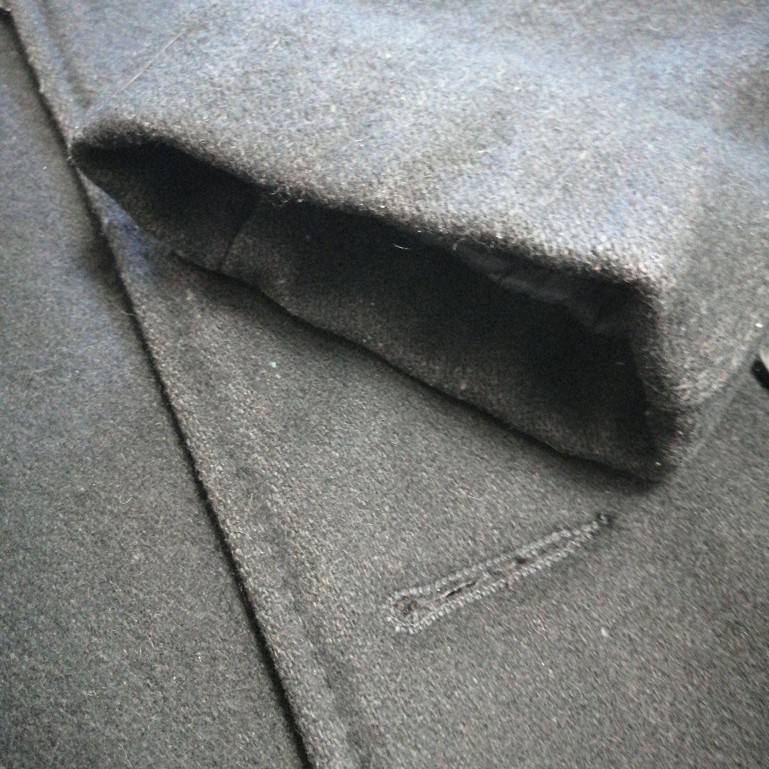 美品 ショット メルトンウール ピーコート 40 L 米国製 シングル 黒