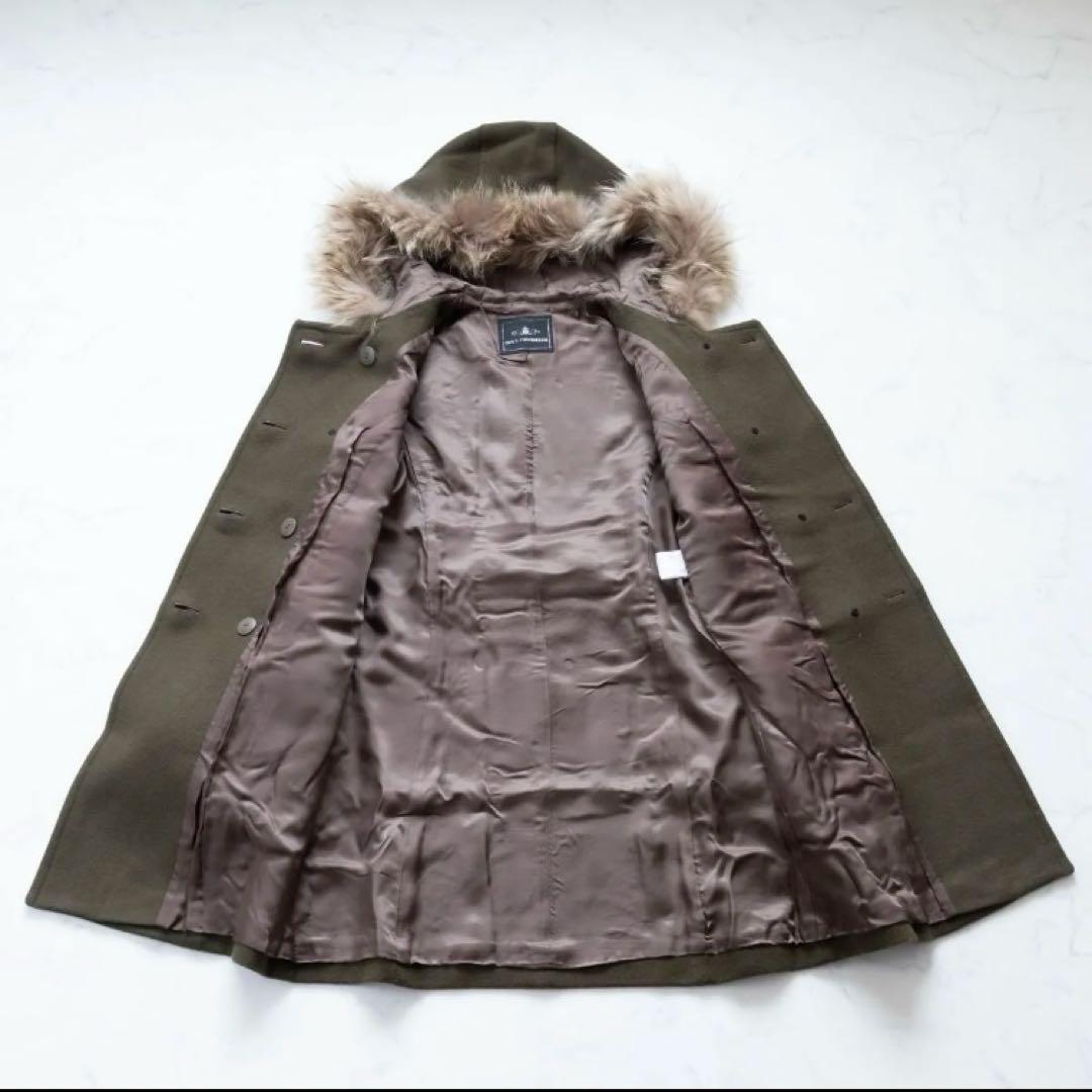 グレースコンチネンタル　カシミヤビーバーコート　ファー　オリーブ