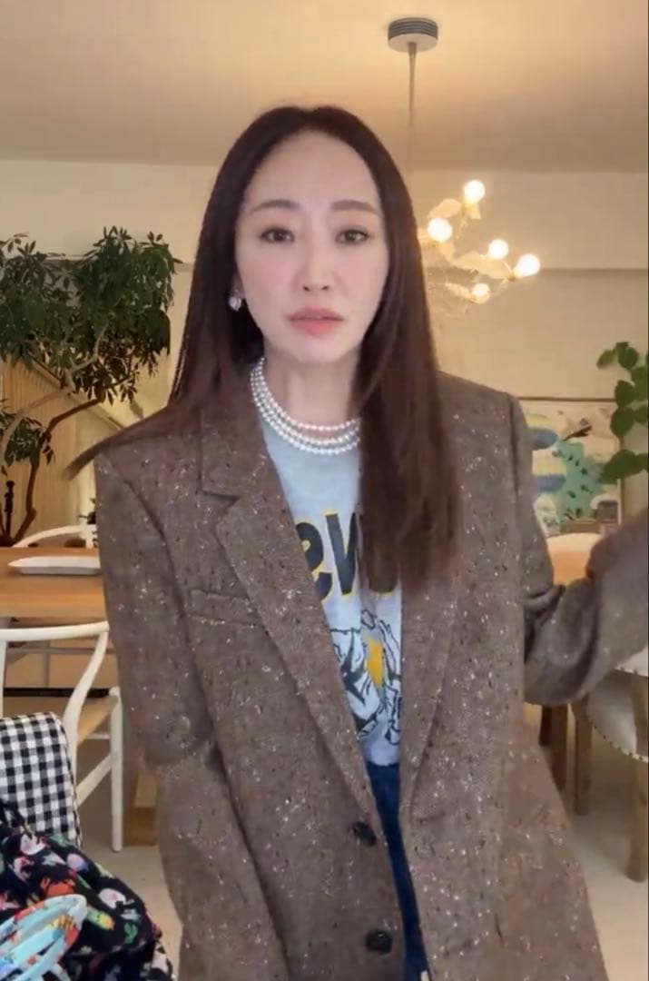 【新品タグ付】神崎恵さん私服　ZARAウールヘリンボーンブレザーSサイズ