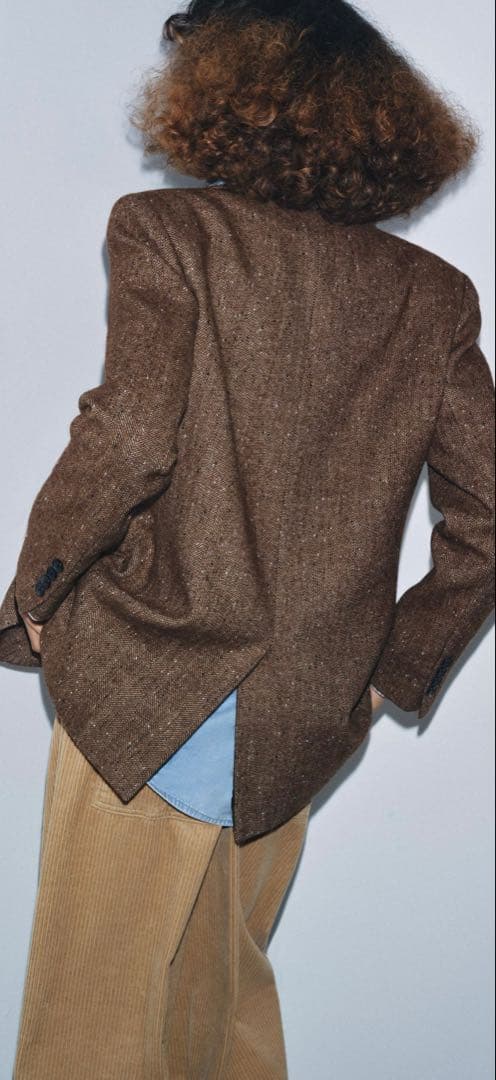 【新品タグ付】神崎恵さん私服　ZARAウールヘリンボーンブレザーSサイズ