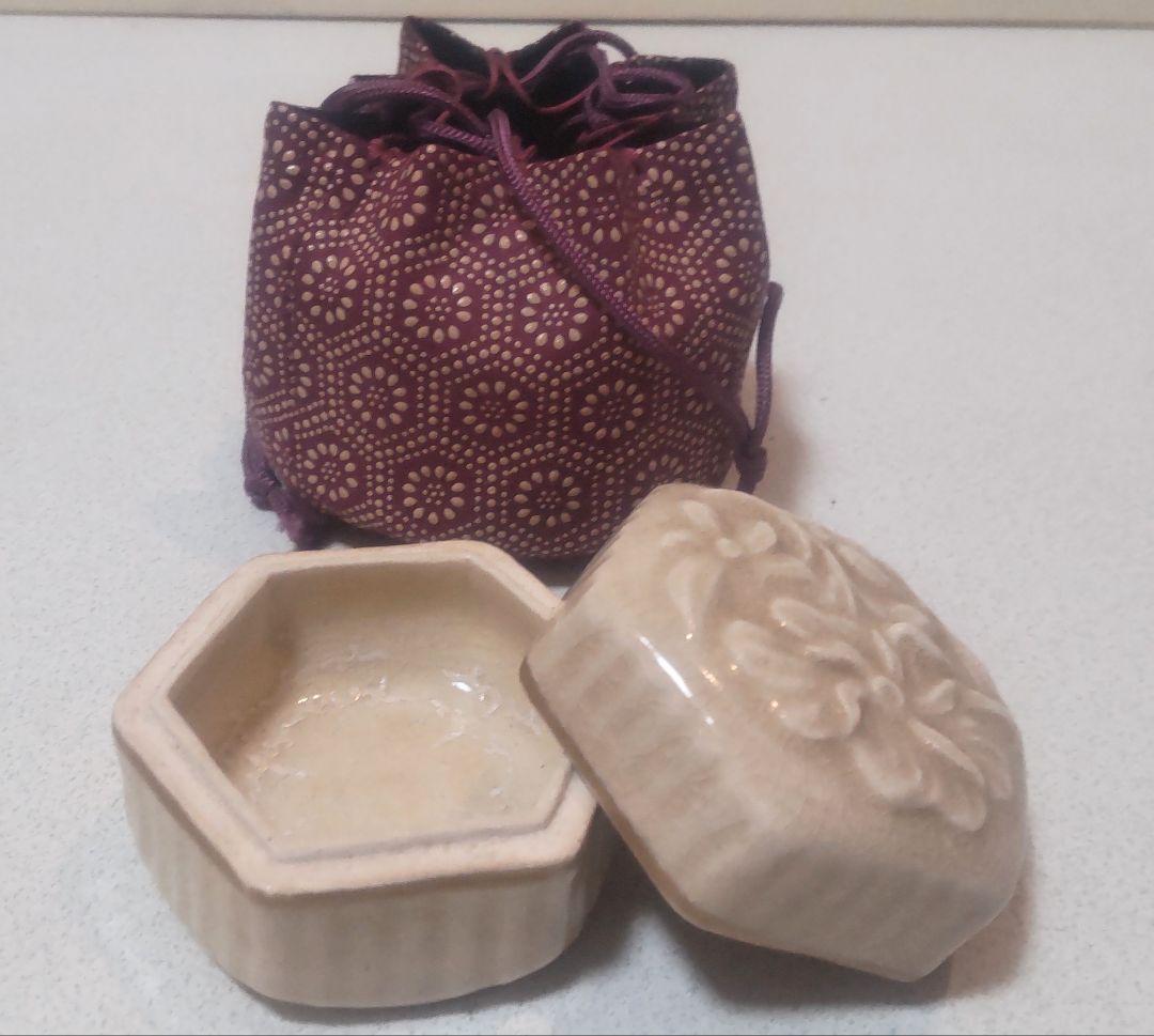 時代物 薩摩焼 白薩摩 香合 寿官製 /Satsuma Kogo Jukan