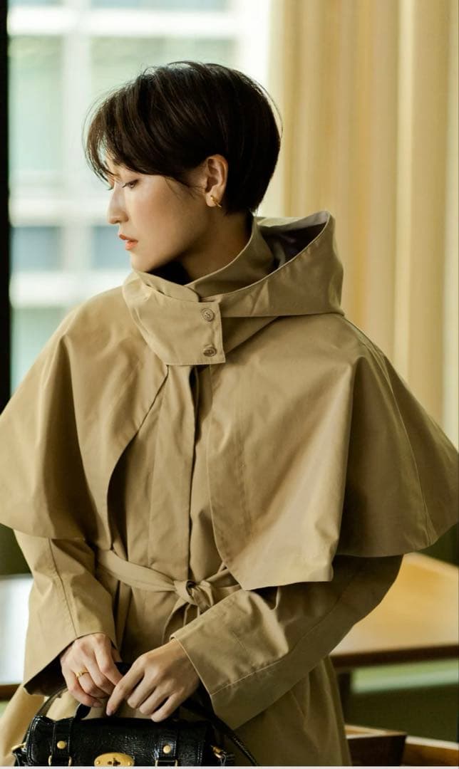美品リグリームregleamフーディーケープコートHOODY CAPE COAT