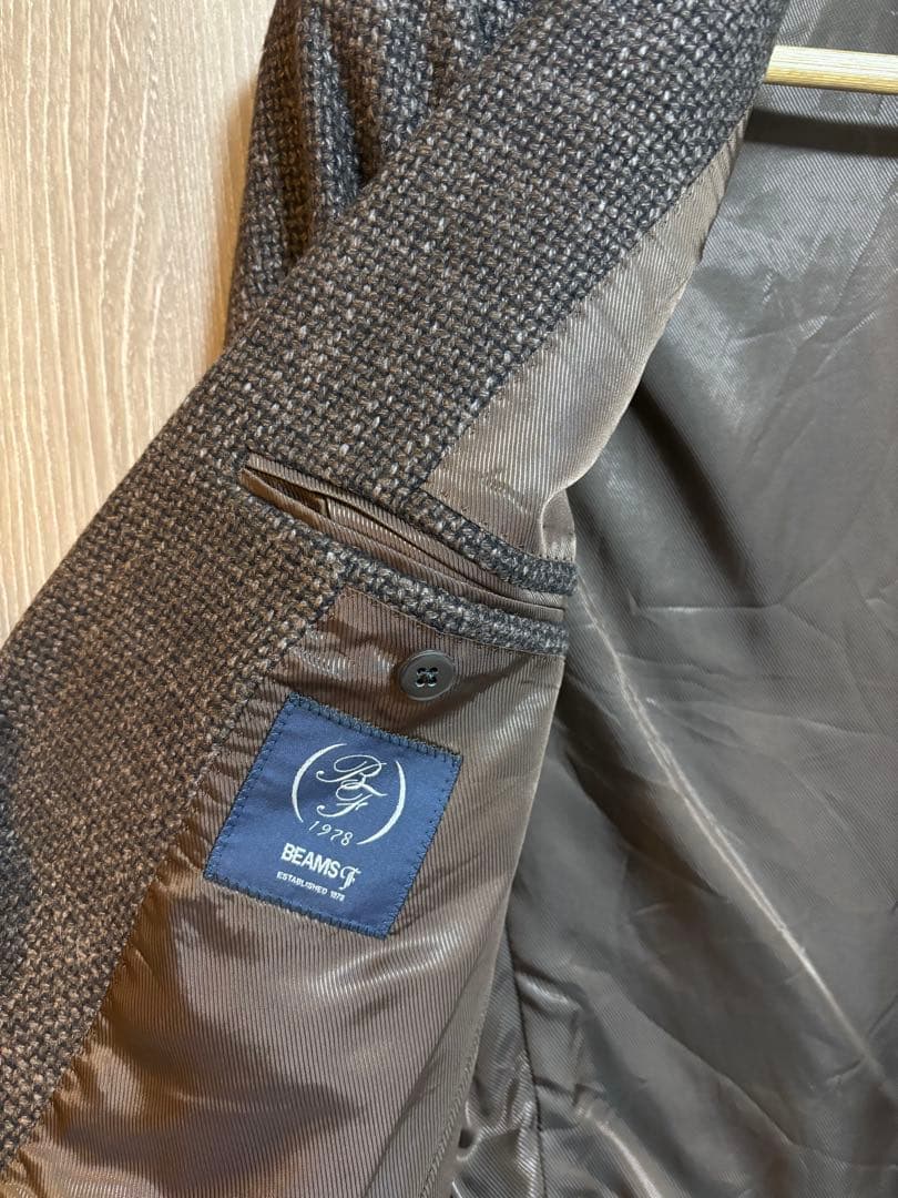 【超美品】ビームスF ウールジャケット ダークブラウンサイズ48