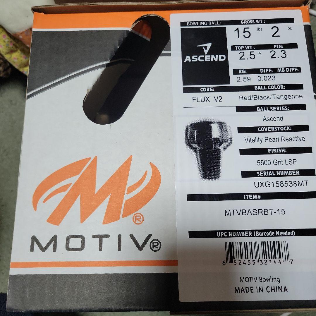 新品(未使用)MOTIV ASCEND ボウリングボール15ポンド