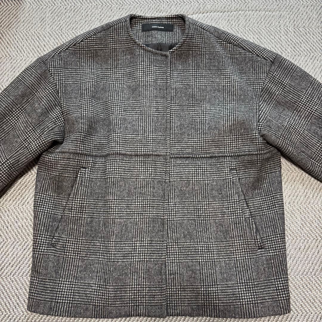 ジャーナルスタンダード スーパー140ビーバーノーカラーショートコート36