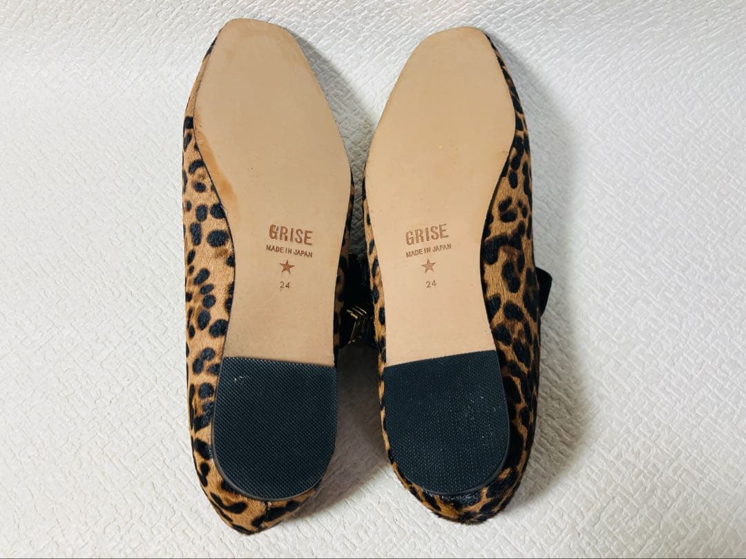 MH13◆新品◆LeTalonGRISEレザーWストラップメリージェーン24.0