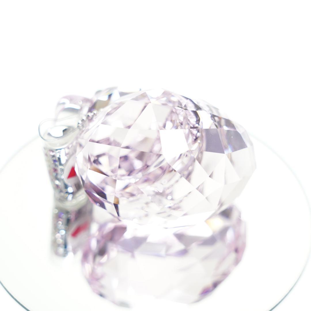 美品 スワロフスキー 置物 アヒル パープル ピンク Fancy Felicia