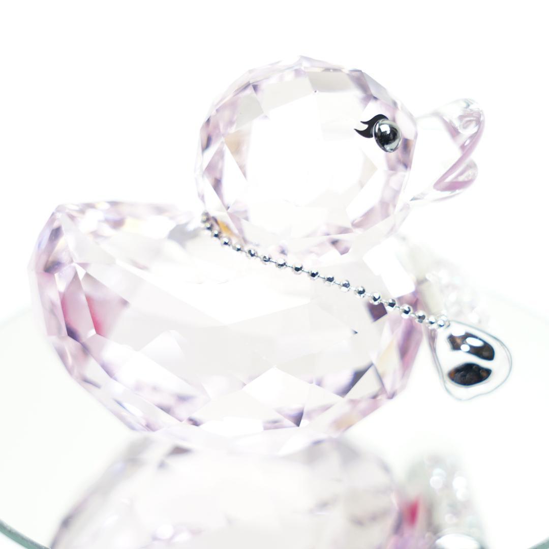 美品 スワロフスキー 置物 アヒル パープル ピンク Fancy Felicia