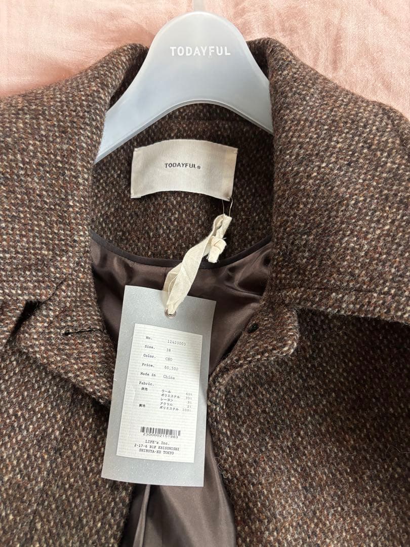 TODAYFUL Mixwool Raglan Coat ロングコート 38