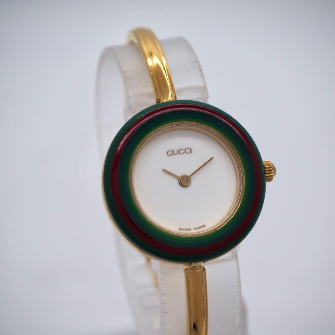 65【美品】GUCCI 時計　チェンジベゼル　Sサイズ　ゴールド　12色完備品
