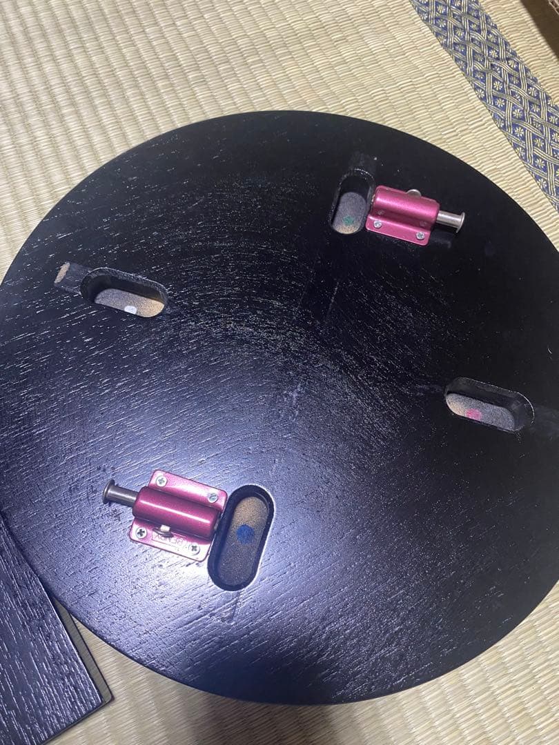 茶道具　立礼　円椅子2脚　組立式 円坐付き