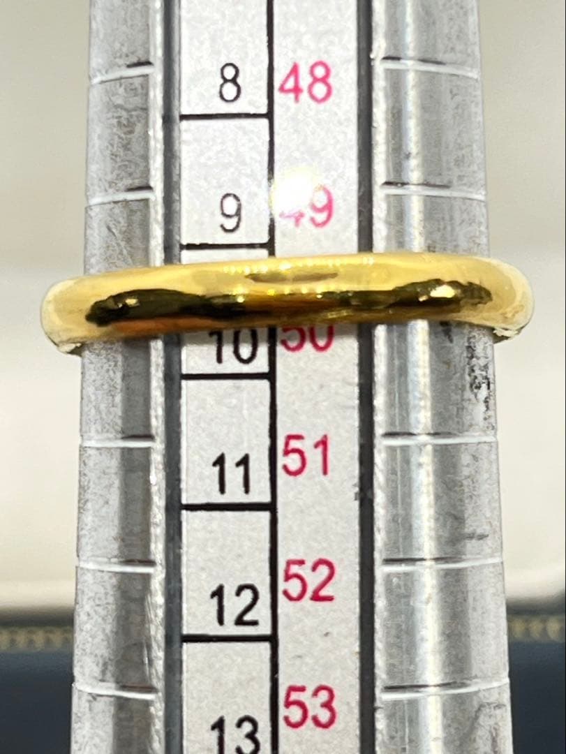 K24 純金 甲丸リング 3.49g指輪 リング 刻印あり ハンドメイド