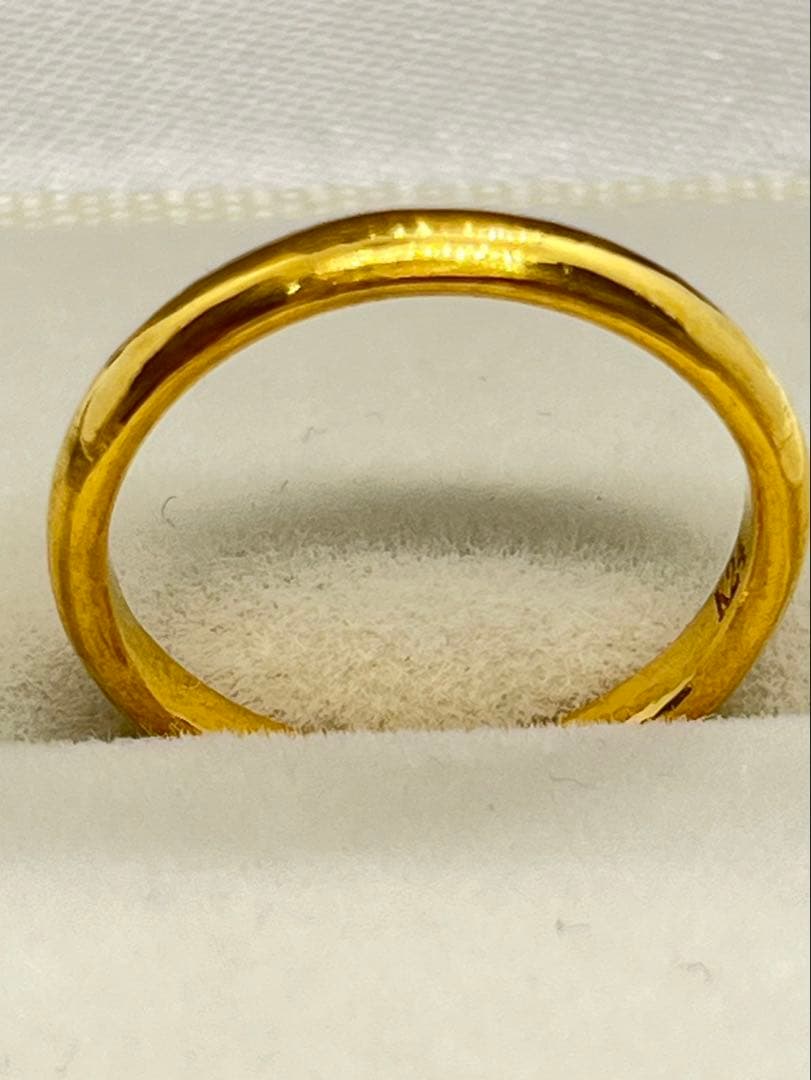 K24 純金 甲丸リング 3.49g指輪 リング 刻印あり ハンドメイド
