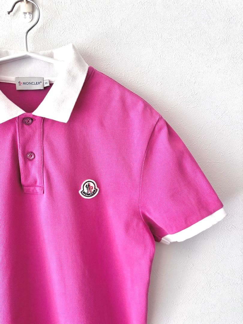 美品　MONCLER モンクレール　ピンク　ポロシャツ　S M