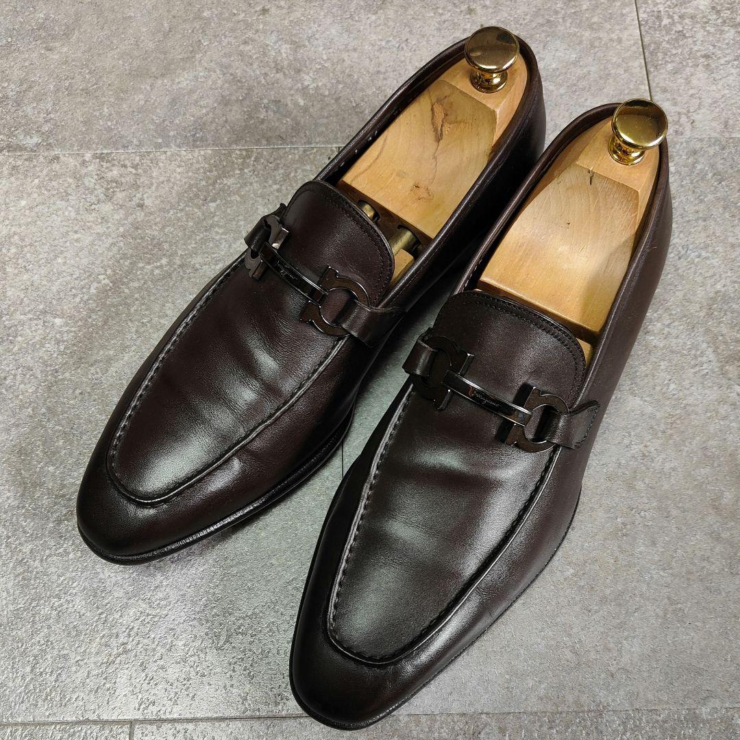 【Salvatore Ferragamo】ガンチーニ ビットローファー ブラウン