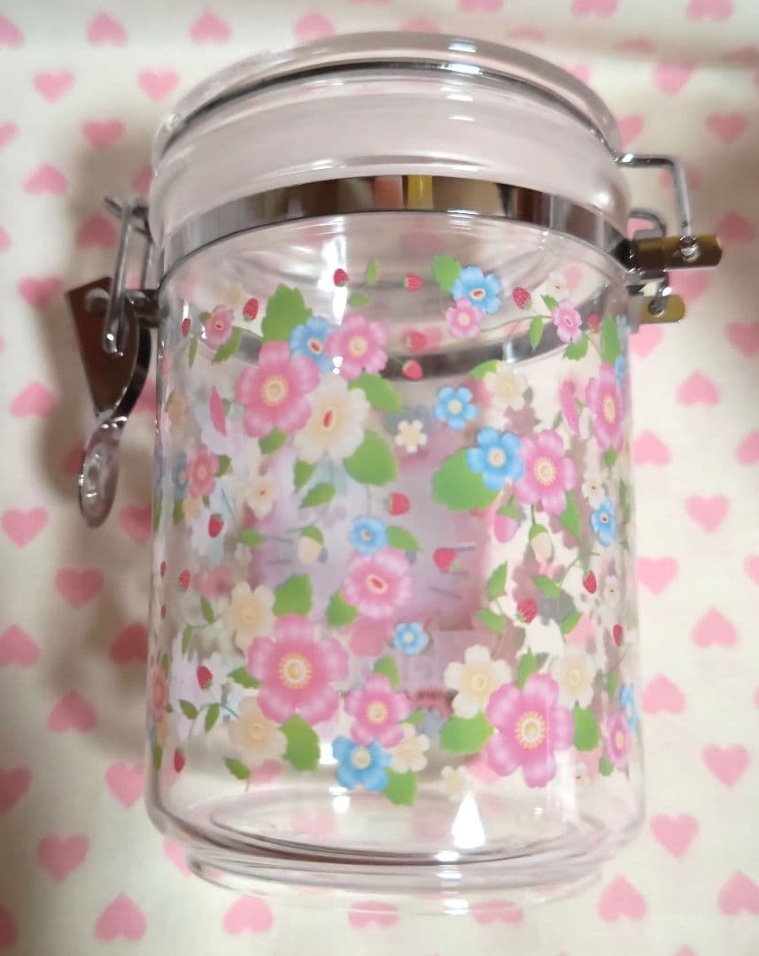 ★期間限定お値下げ★ 野いちごキティ キャニスター 密閉容器 入手困難 激レア♪