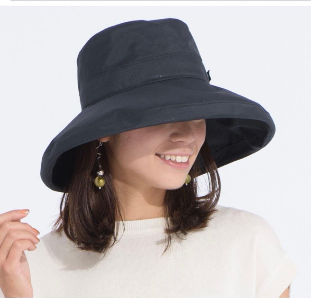 サンバリア100 トラベルハット　黒 M モンベル　ストラップ付き　ブラック