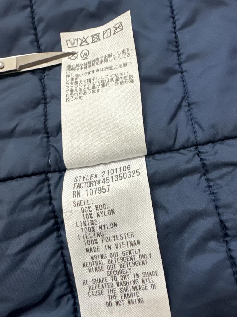 モンベル　ウール トラベルコート　中綿コート　手洗い可