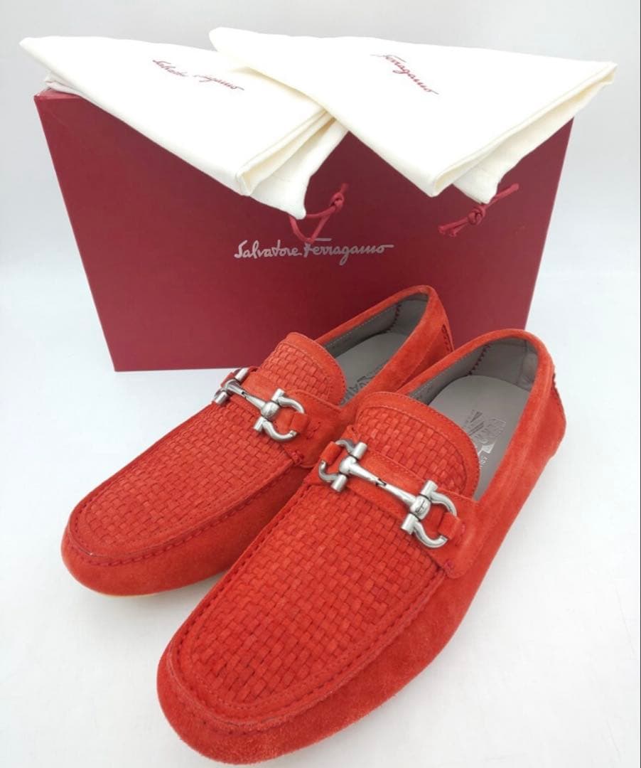 フェラガモ ドライビングシューズ ローファー ガンチーニ8 1/2 2E