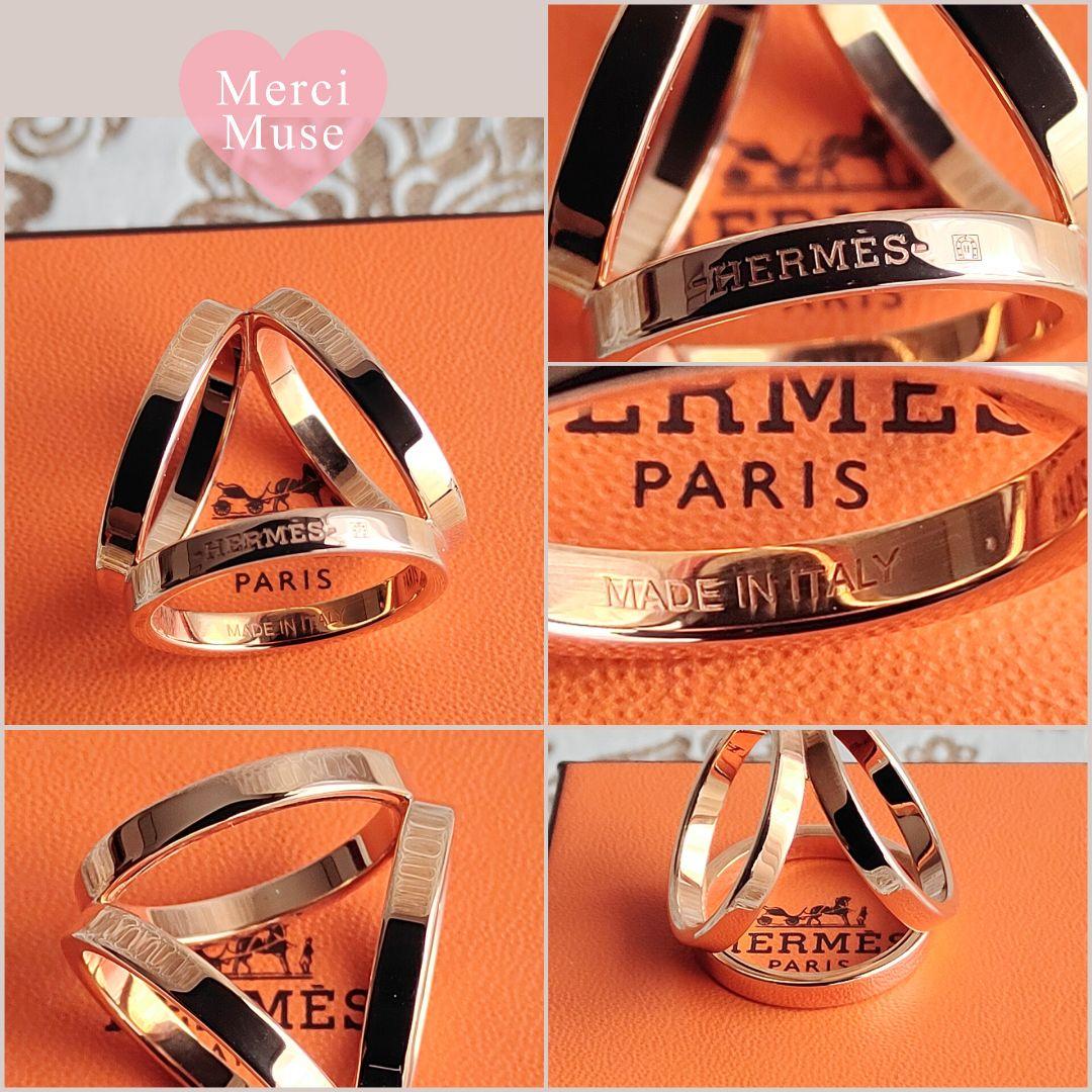 ❤未使用品❤ツイリーリング トリオ ピンクゴールド金具 エルメス ネックレスにも