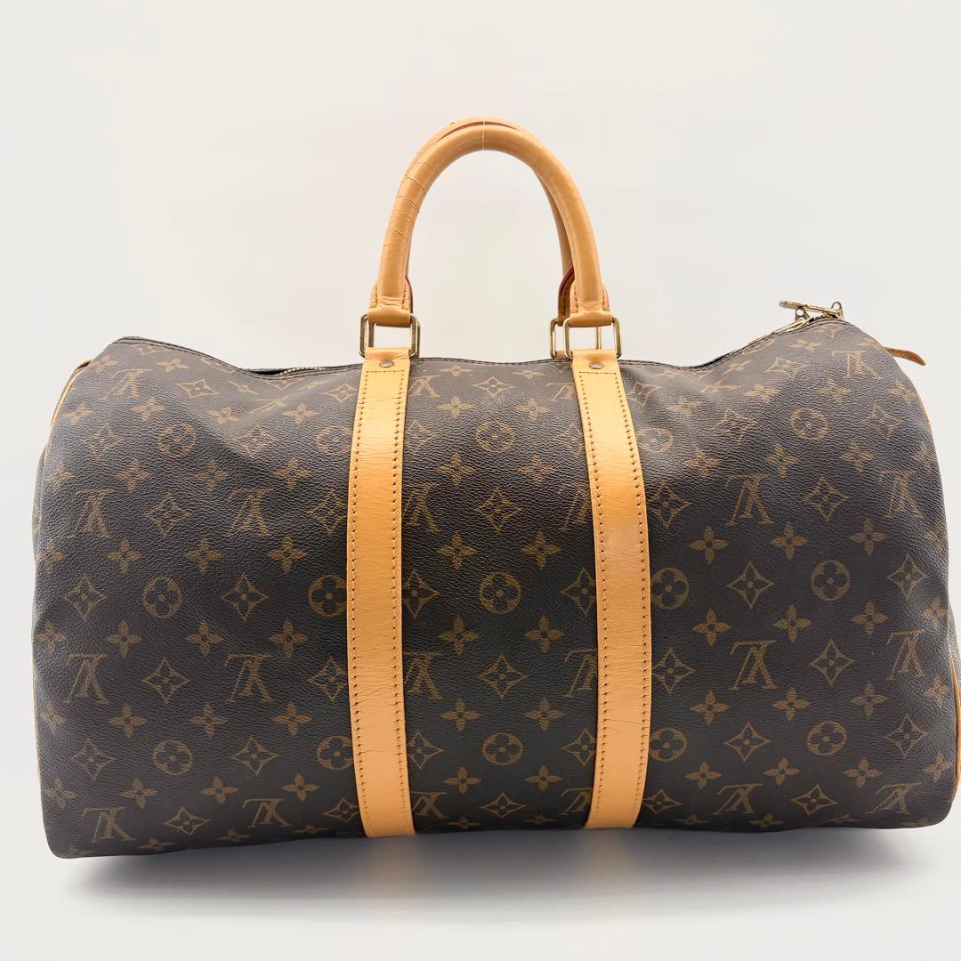 【美品】VUITTON　ボストンバック　キーポル45　南京錠　鍵付き　モノグラム