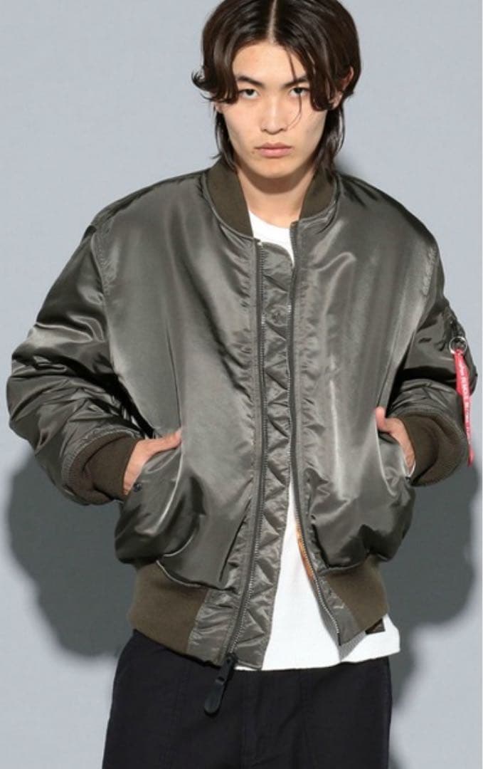 ALPHA MA-1 FLIGHT JACKET ダークグレー　極美品　サイズS
