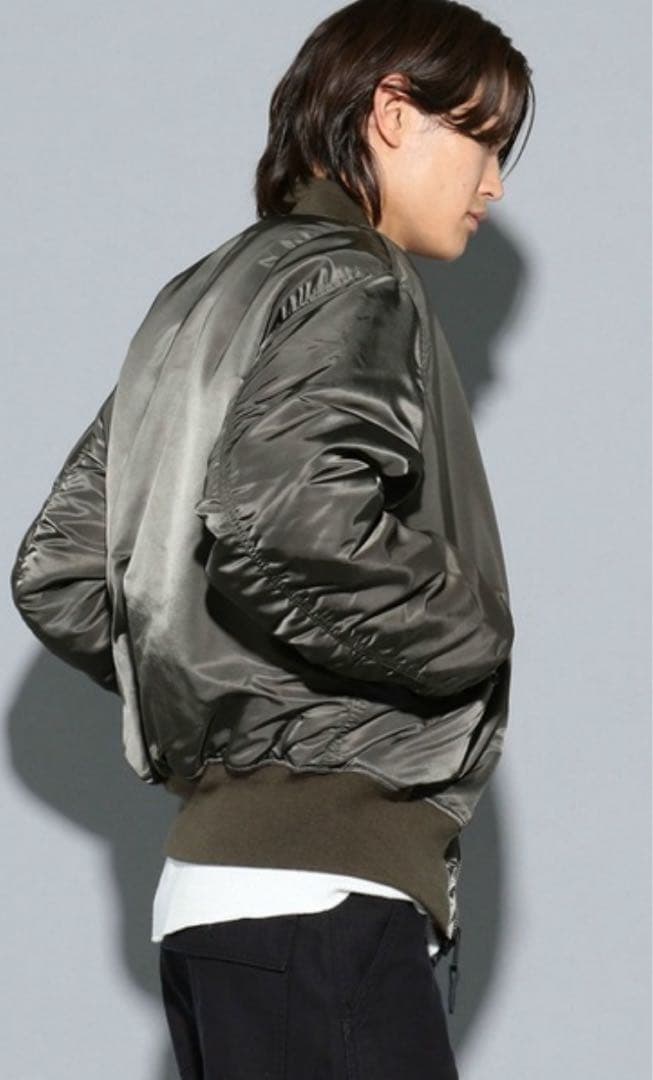 ALPHA MA-1 FLIGHT JACKET ダークグレー　極美品　サイズS