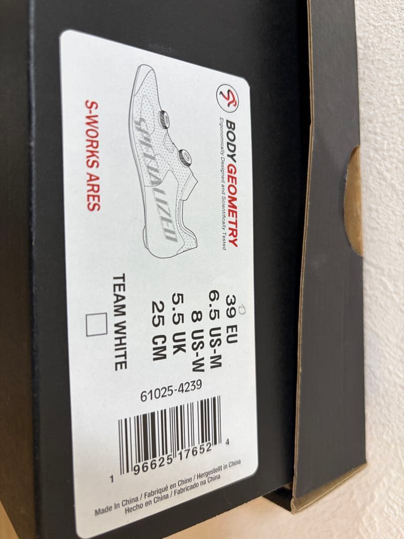 S-WORKS ARES 2 チームホワイト 39サイズ