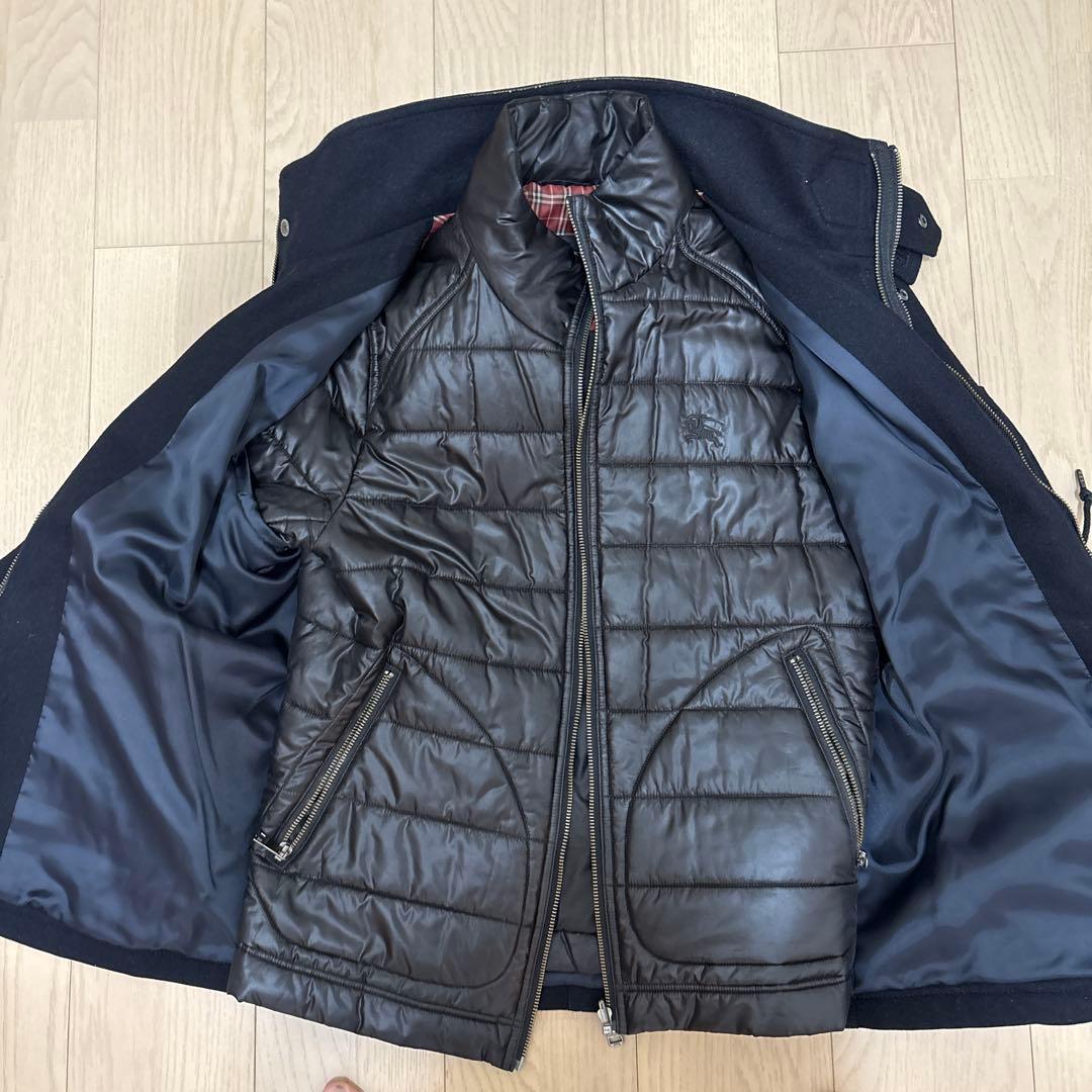 【希少】バーバリーブラックレーベル フード付ダッフルコート インナーダウン