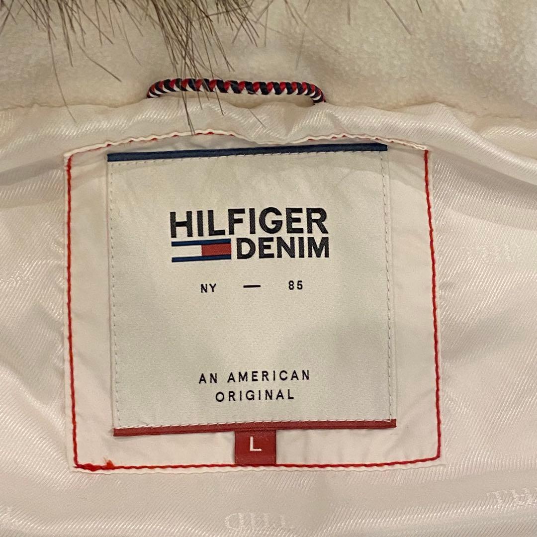  DENIM ファー付きダウンベスト L