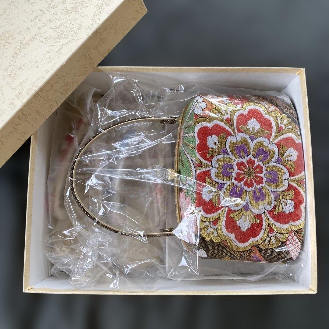 成人式　振袖　日本製　西陣帯地使用　和装バッグぞうりセット　リバーシブル　L