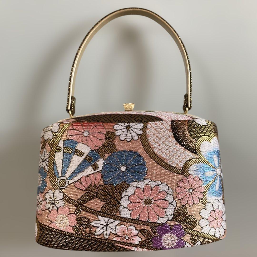 成人式　振袖　日本製　西陣帯地使用　和装バッグぞうりセット　リバーシブル　L