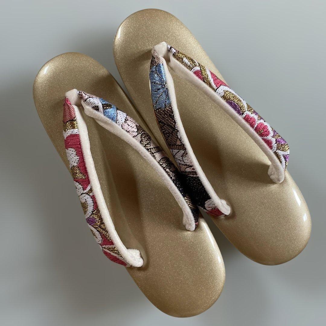 成人式　振袖　日本製　西陣帯地使用　和装バッグぞうりセット　リバーシブル　L