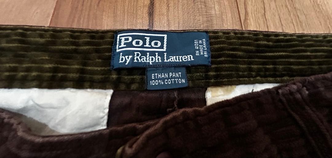 グッドサイズ！90s ポロバイラルフローレン　コーデュロイトラウザー　太畝　焦茶
