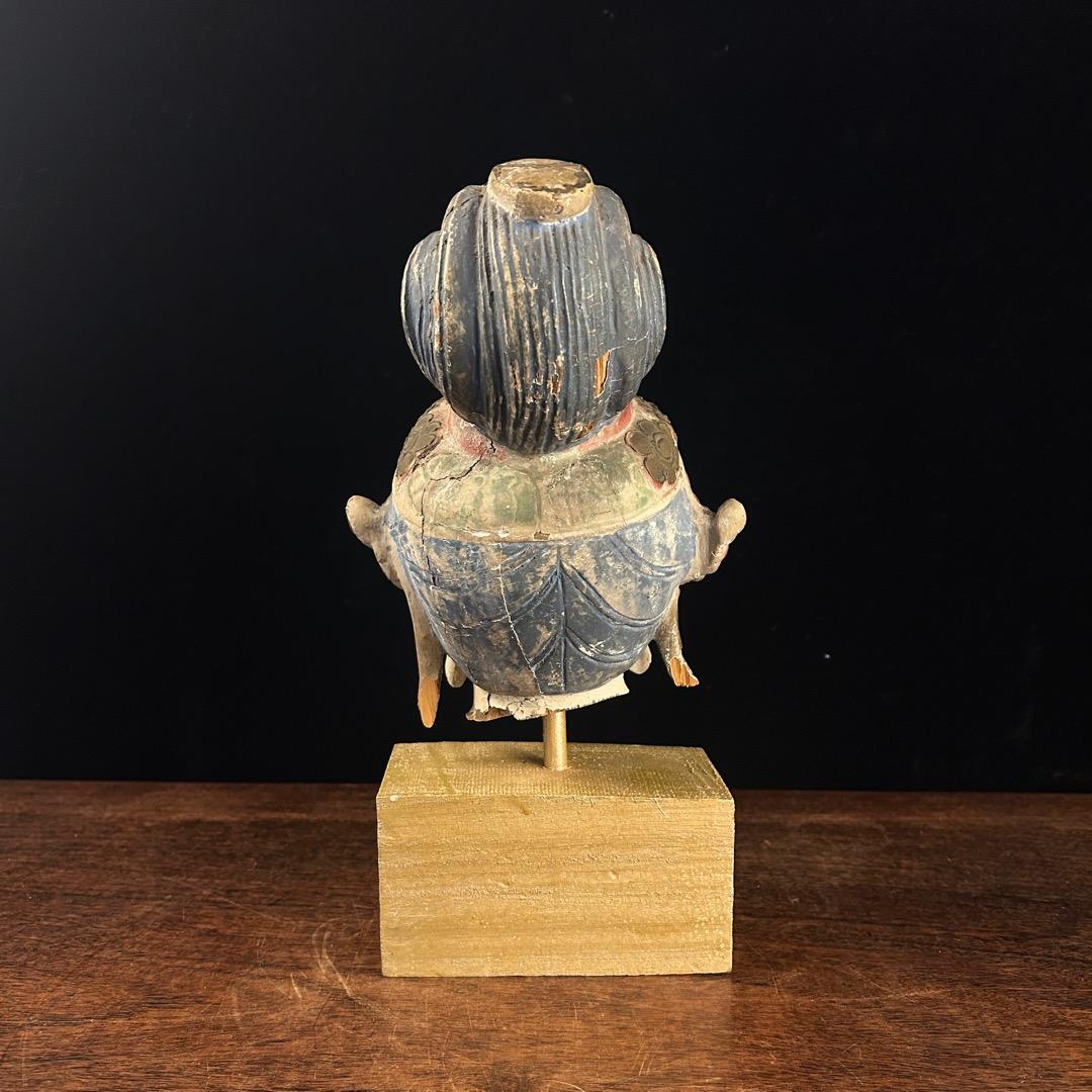 Y*u様 木雕加彩観音 仏頭