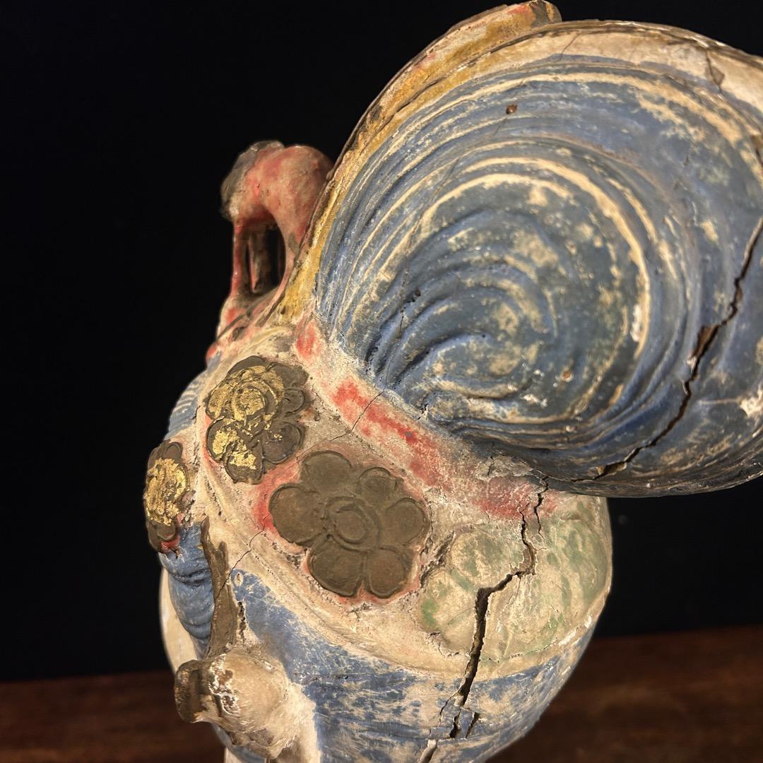 Y*u様 木雕加彩観音 仏頭