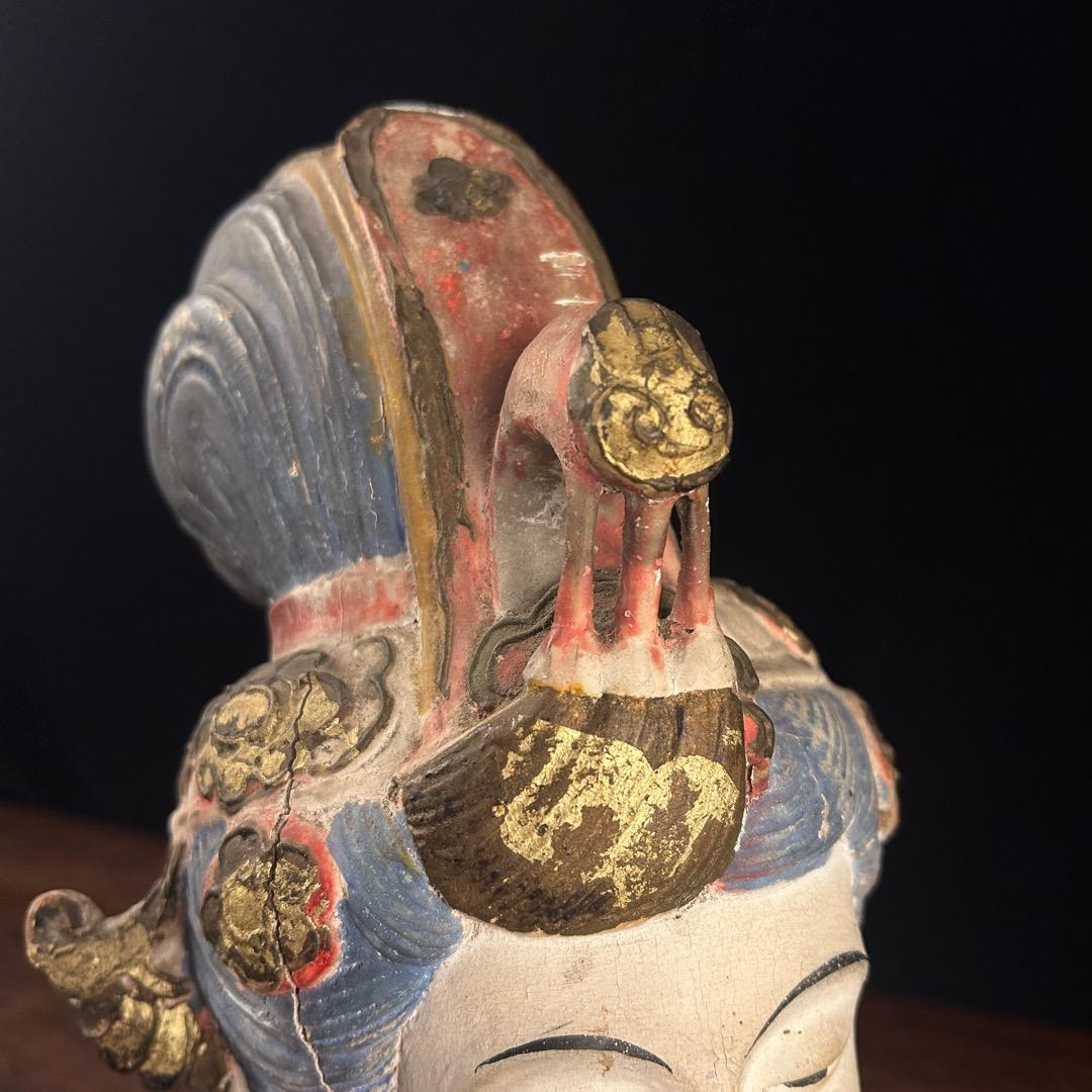 Y*u様 木雕加彩観音 仏頭