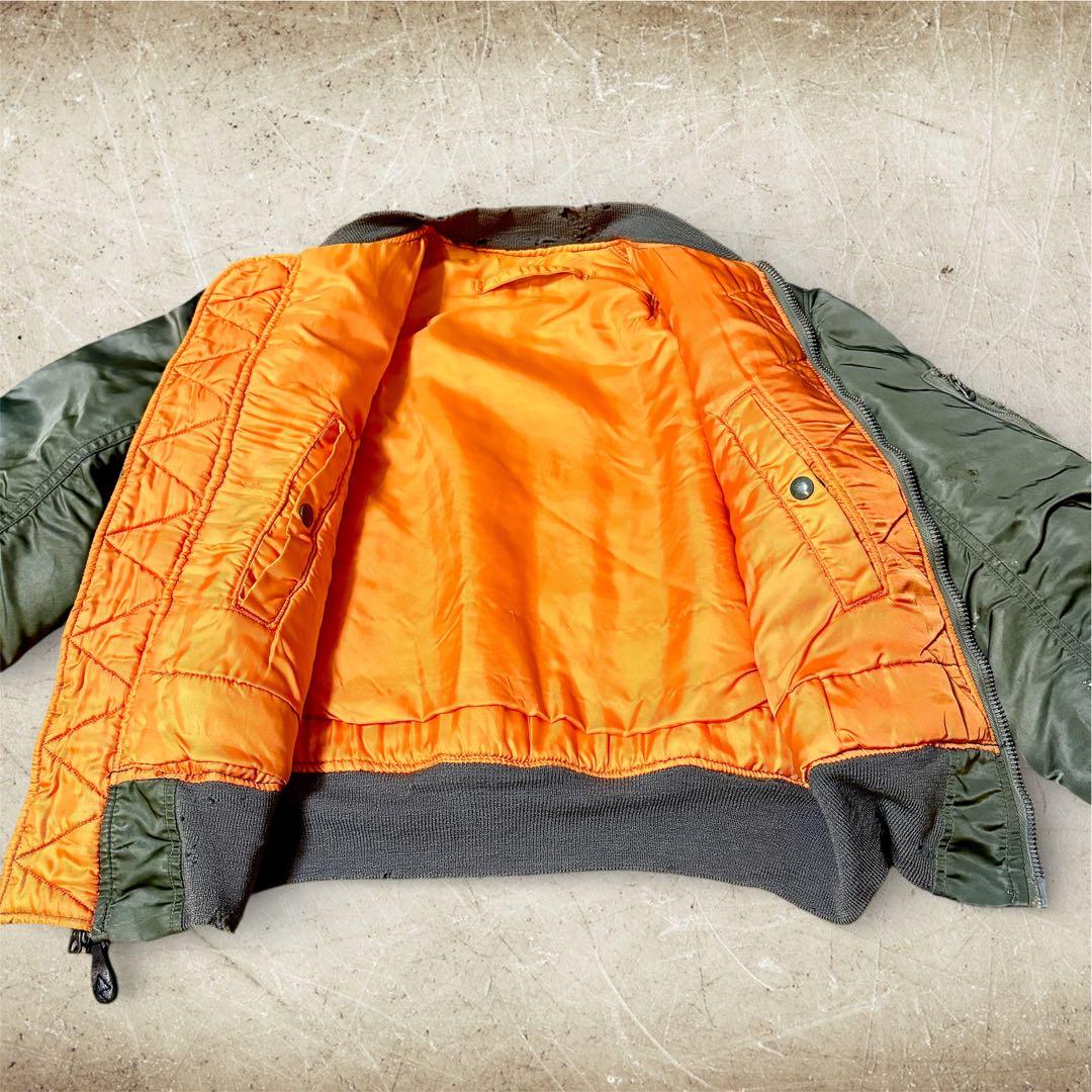 60s 実物 米軍 MA-1 ALPHA社製 1964年 CC クラウンジッパー