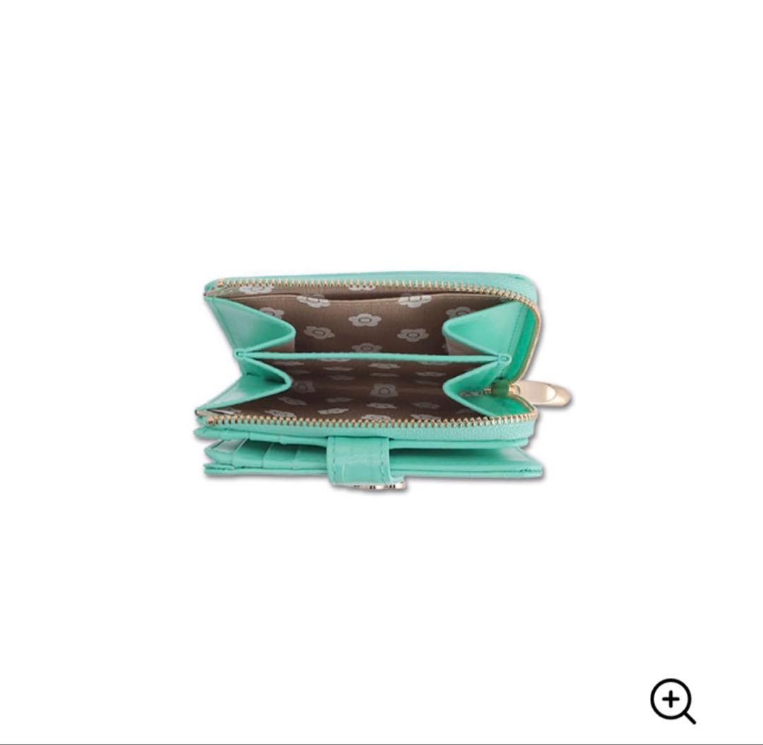 MARY QUANT ミントグリーン 二つ折り財布　箱付　ラッピング　ギフト