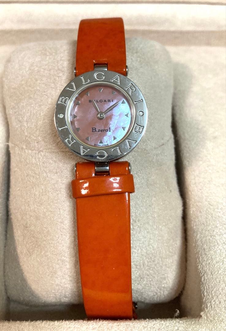 美品・電池交換済ブルガリ ビーゼロワン BB22S ピンクシェル 腕時計