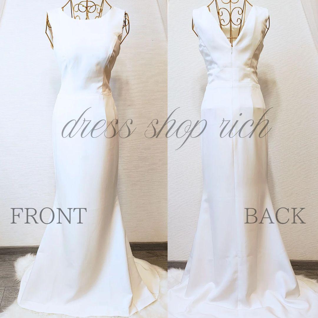 ウェディング　結婚式　前撮り　二次会　ソフトマーメイド　ノースリーブ　背中見せ