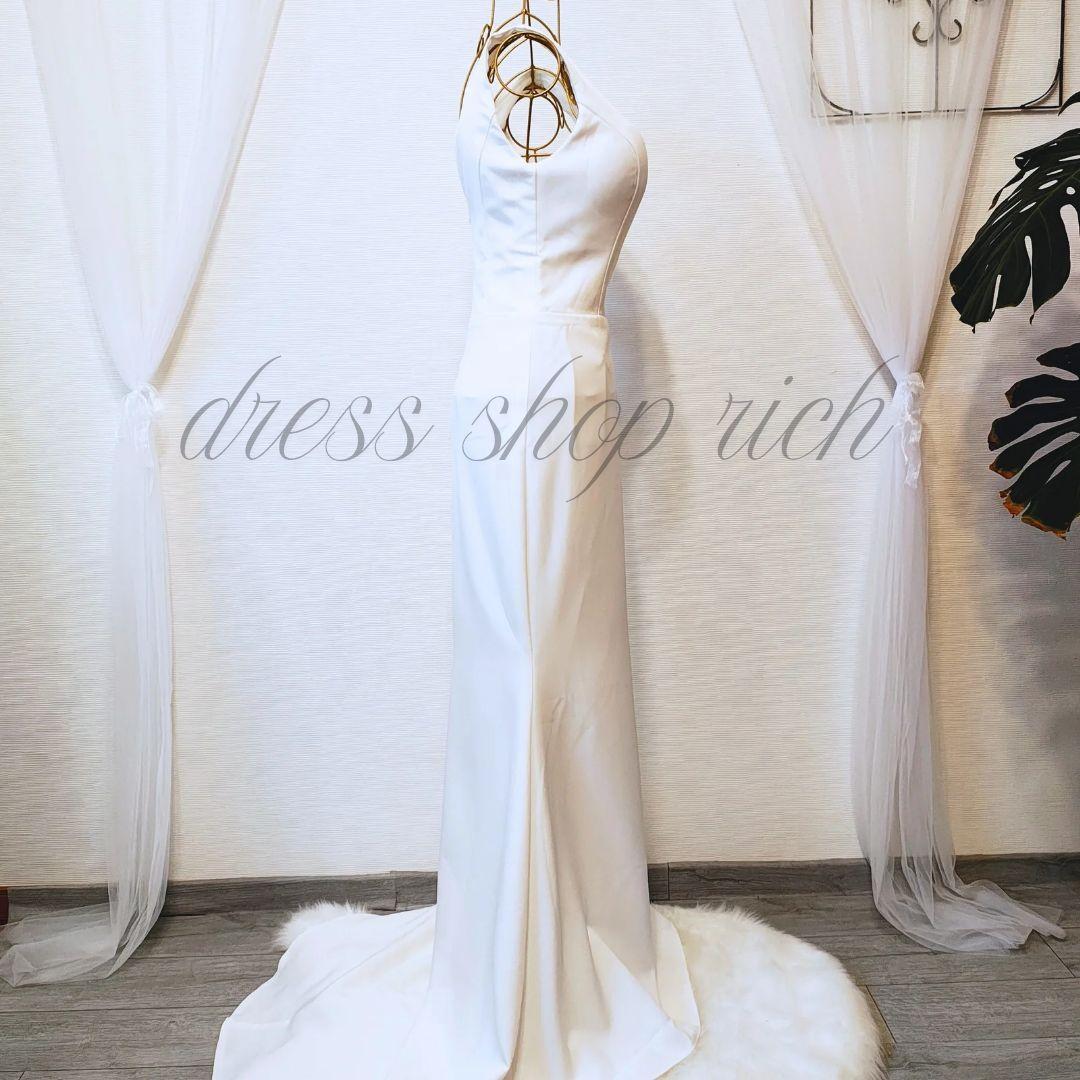 ウェディング　結婚式　前撮り　二次会　ソフトマーメイド　ノースリーブ　背中見せ