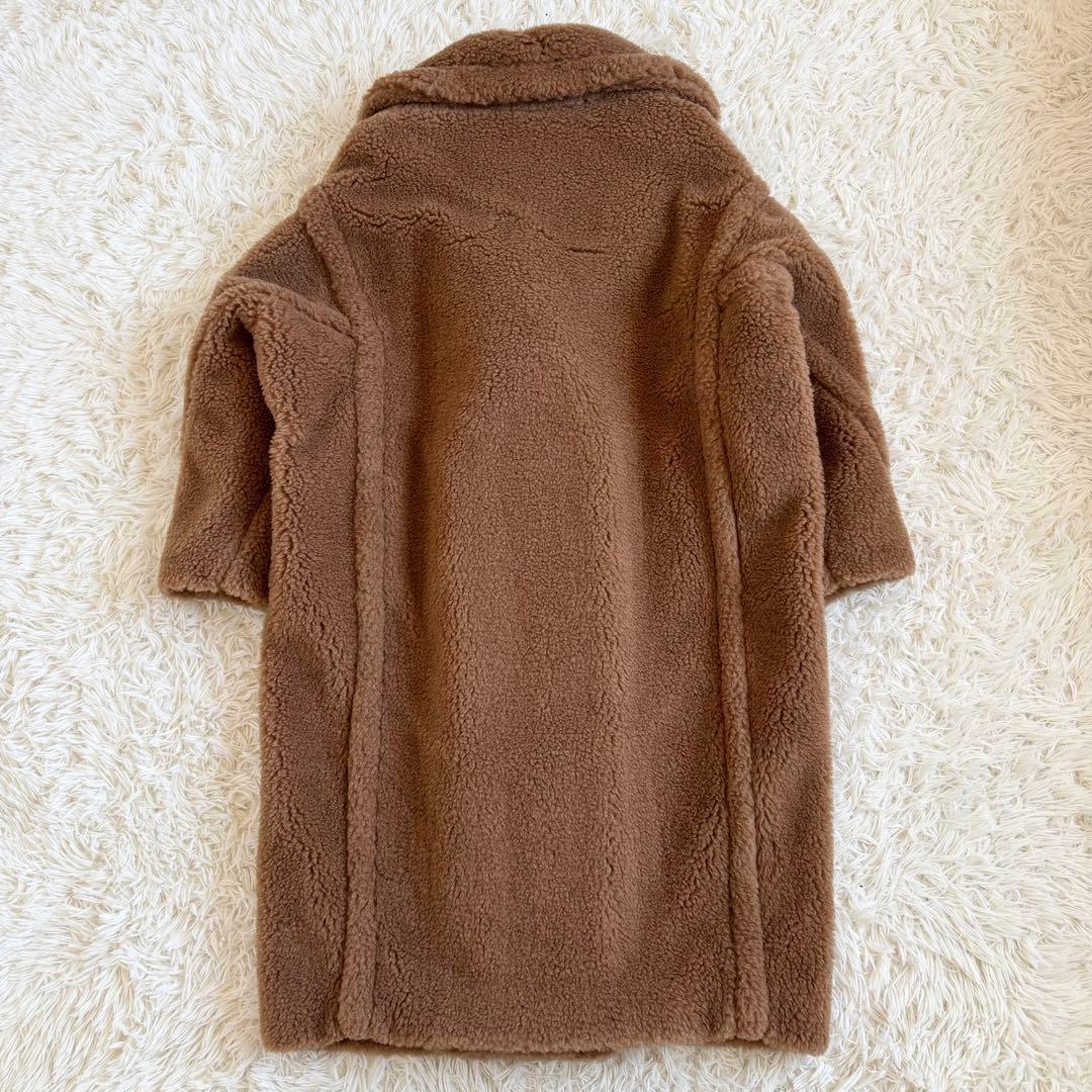新品タグ付　マックスマーラ　テディベアコート　キャメル88%　M相当　シルク混