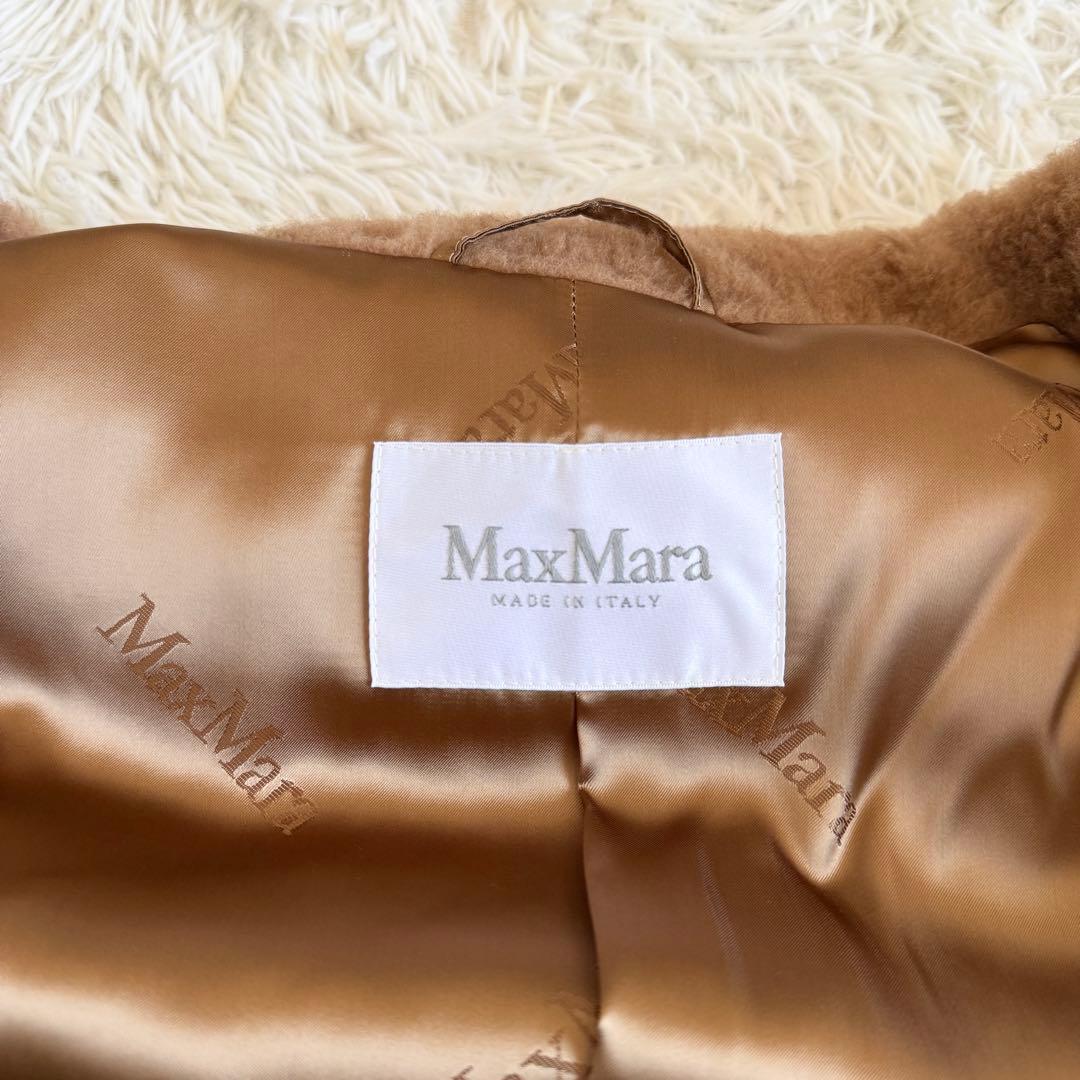 新品タグ付　マックスマーラ　テディベアコート　キャメル88%　M相当　シルク混