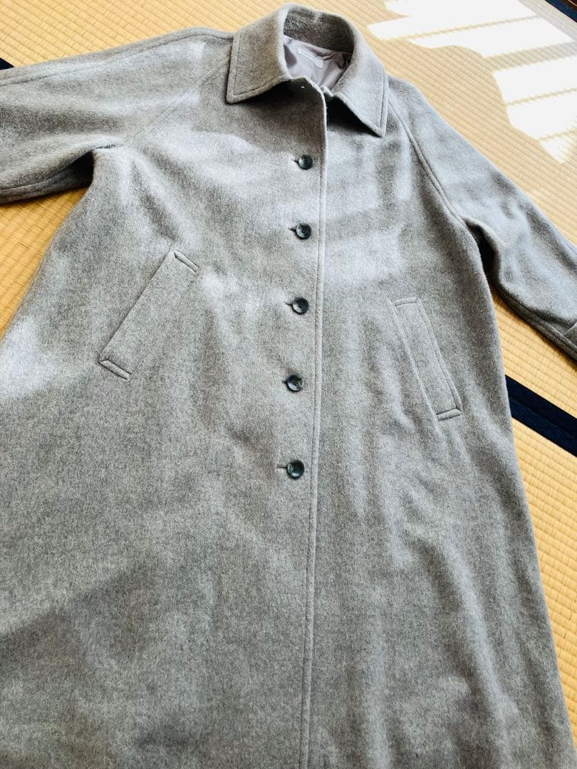北欧、暮らしの道具店　ウールロングコート　グレー　Mサイズ