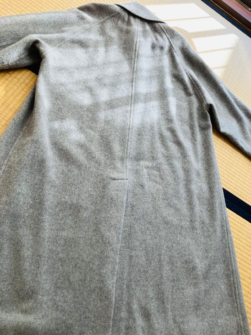 北欧、暮らしの道具店　ウールロングコート　グレー　Mサイズ