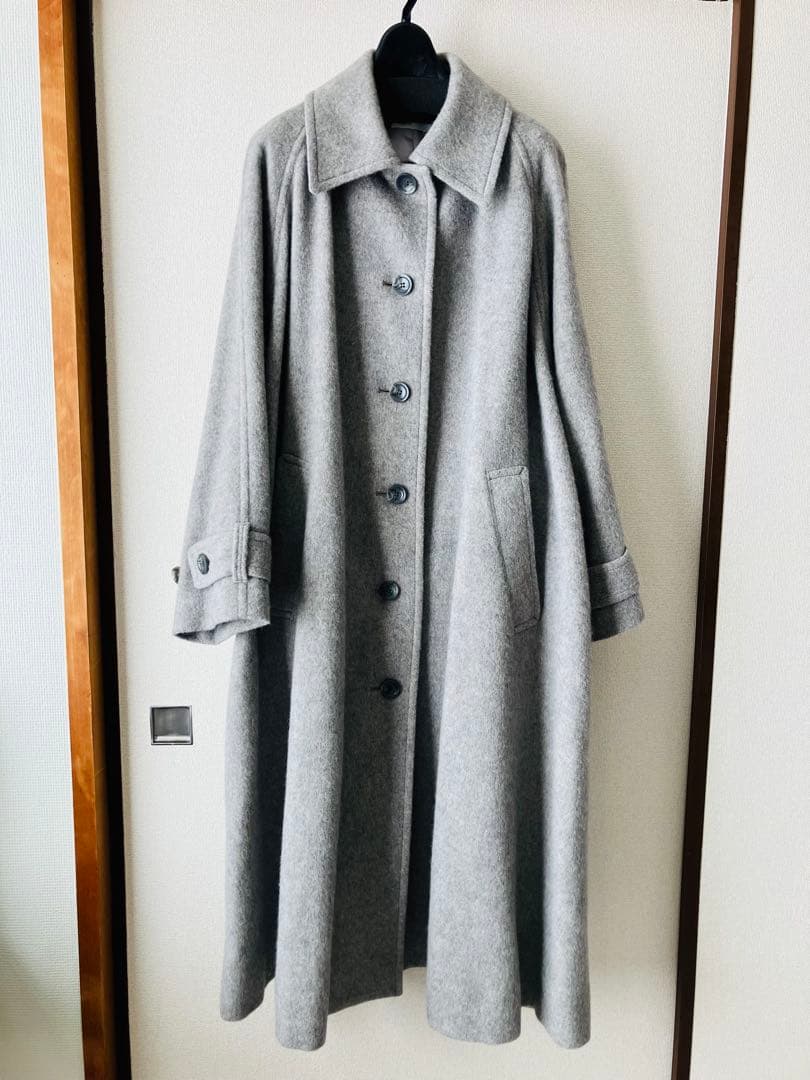 北欧、暮らしの道具店　ウールロングコート　グレー　Mサイズ