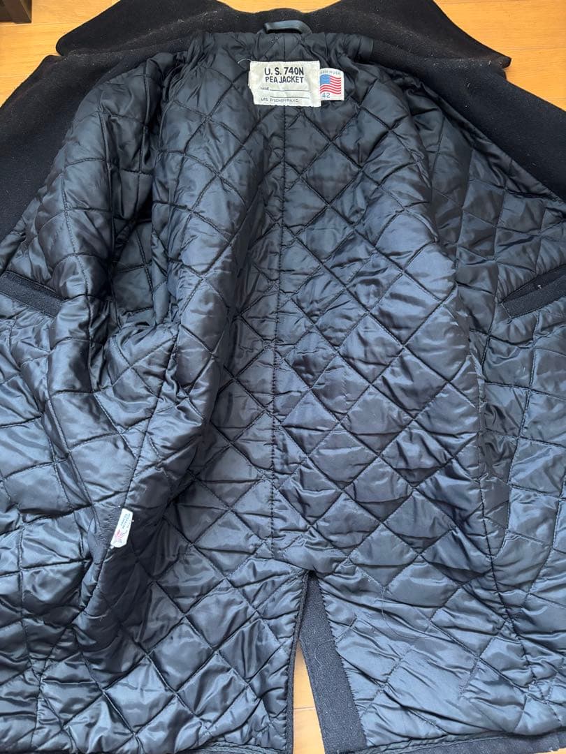 N*o様 ヴィンテージ　schott ＰコートU.S. 740N 42 黒