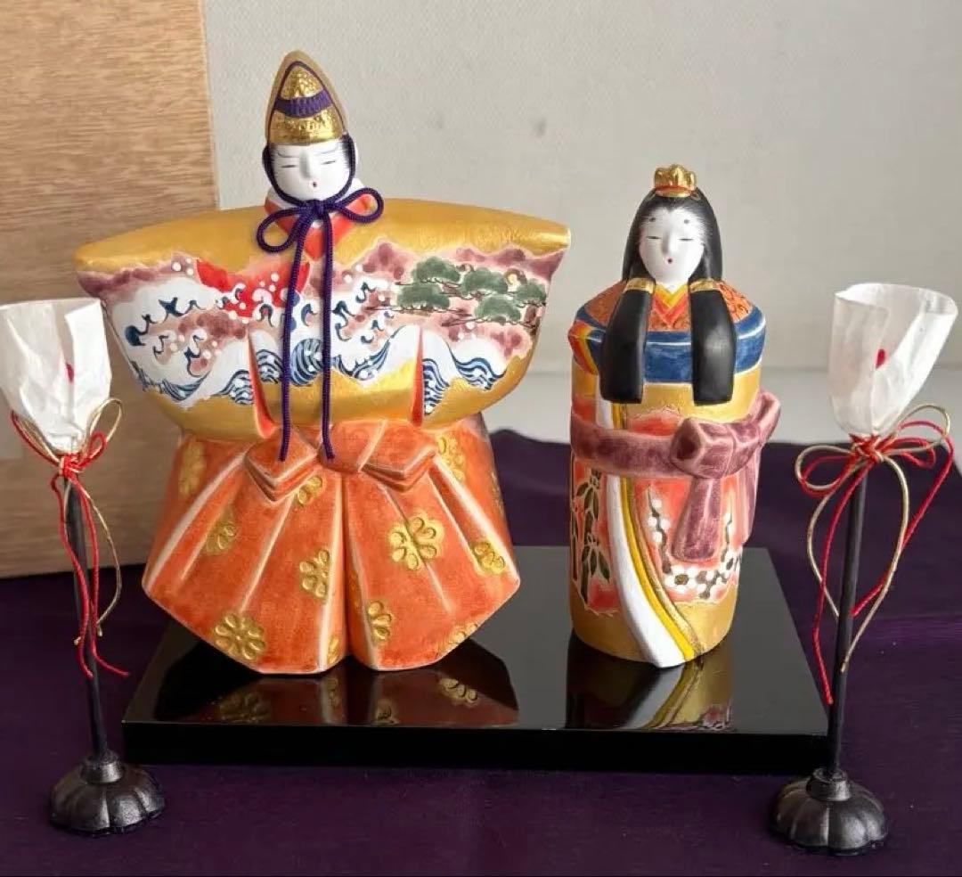 雛人形 佐藤好昭作 筑前博多人形 古典立雛 木箱付　３月　ひな人形　ひな祭り