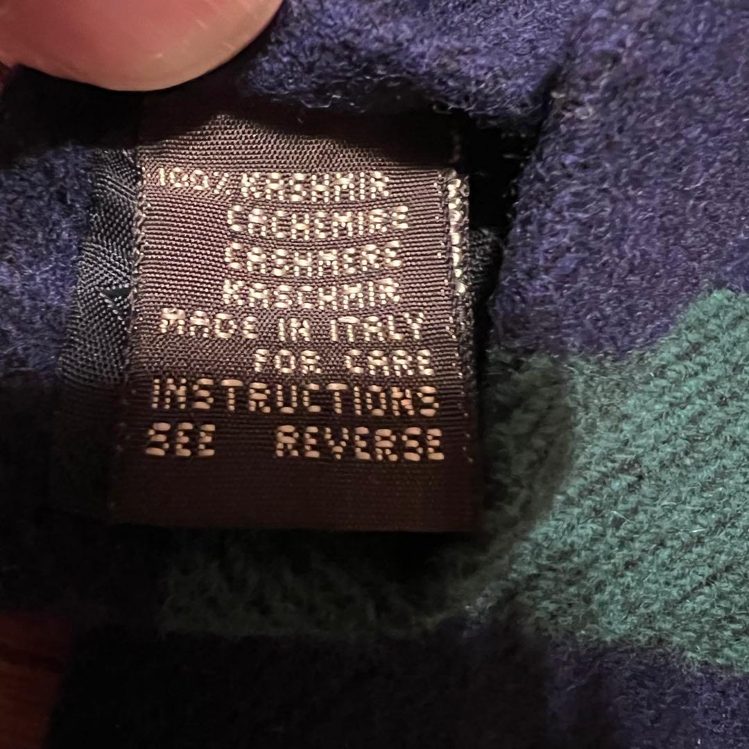 【極美品】ジバンシィ カシミヤ100% ネイビー グリーン ストライプ ネクタイ